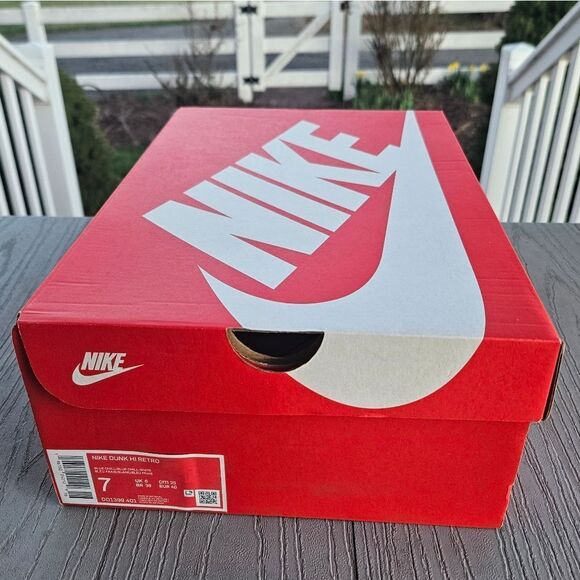 Nike Dunk High Retro UNC BLUE CHILL Mens 7 Womens 8.5 NEW BOX authentic Sneaker - Picture 10 of 14